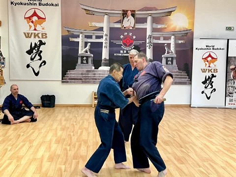 Soshi Tanaka Koshiro látogatása a Seishin Dojoban