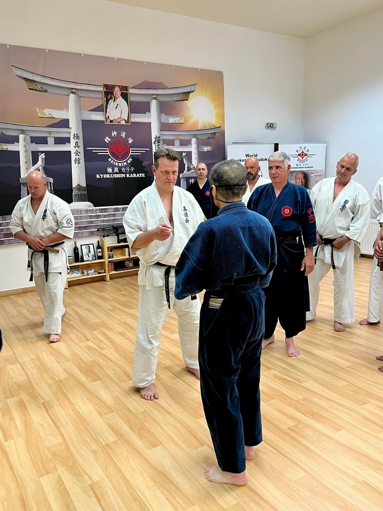 Soshi Tanaka Koshiro látogatása a Seishin Dojoban