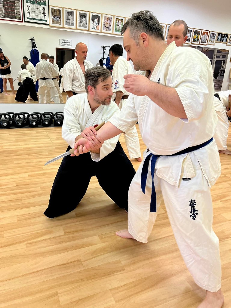 Soshi Tanaka Koshiro látogatása a Seishin Dojoban
