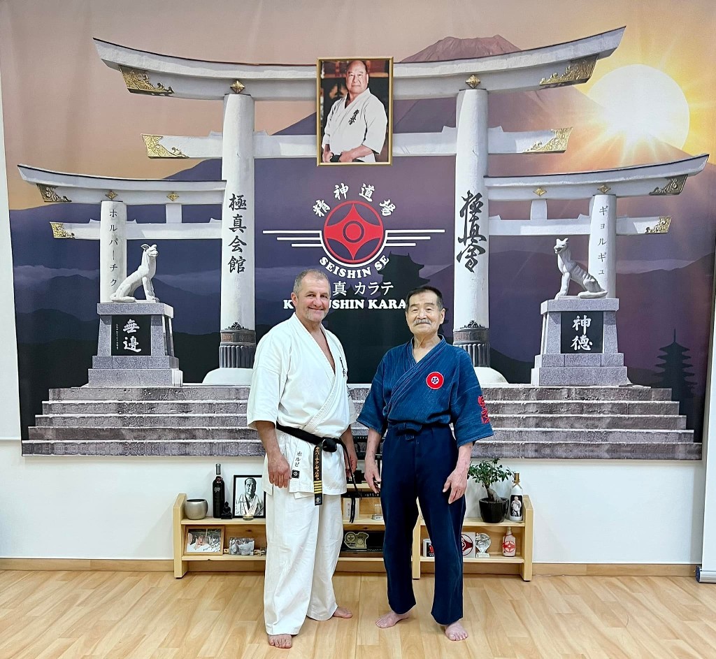 Soshi Tanaka Koshiro látogatása a Seishin Dojoban