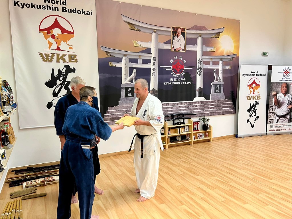 Soshi Tanaka Koshiro látogatása a Seishin Dojoban