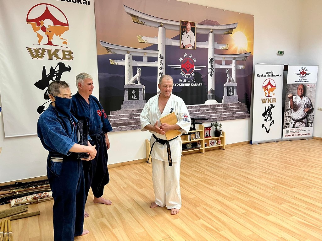 Soshi Tanaka Koshiro látogatása a Seishin Dojoban