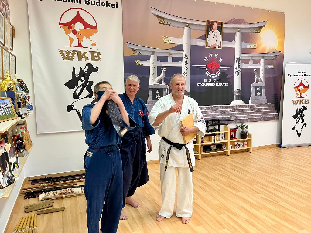Soshi Tanaka Koshiro látogatása a Seishin Dojoban