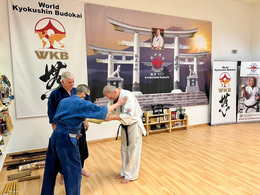 Soshi Tanaka Koshiro látogatása a Seishin Dojoban