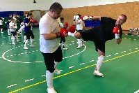 K-1 rendszerű edzés Molnár Zolival a Seishin Dojoban