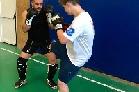 K-1 rendszerű edzés Molnár Zolival a Seishin Dojoban
