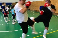 K-1 rendszerű edzés Molnár Zolival a Seishin Dojoban