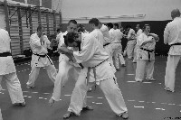 Kancho Gerard Gordeau 9. Dan az IBK vezetője edzést tart a Seishin Dojoban