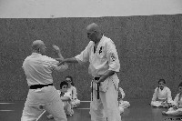 Kancho Gerard Gordeau 9. Dan az IBK vezetője edzést tart a Seishin Dojoban