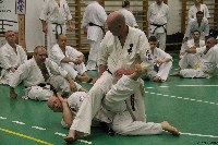 Kancho Gerard Gordeau 9. Dan az IBK vezetője edzést tart a Seishin Dojoban